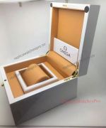 Top Grade Replica Omega Watch Box For Sale - White Brown Display Case